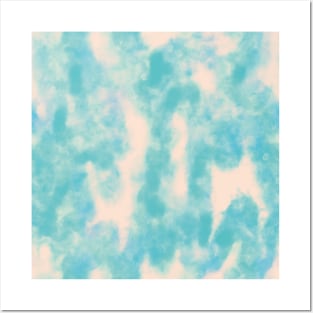 Turquoise Abstract Pattern Posters and Art